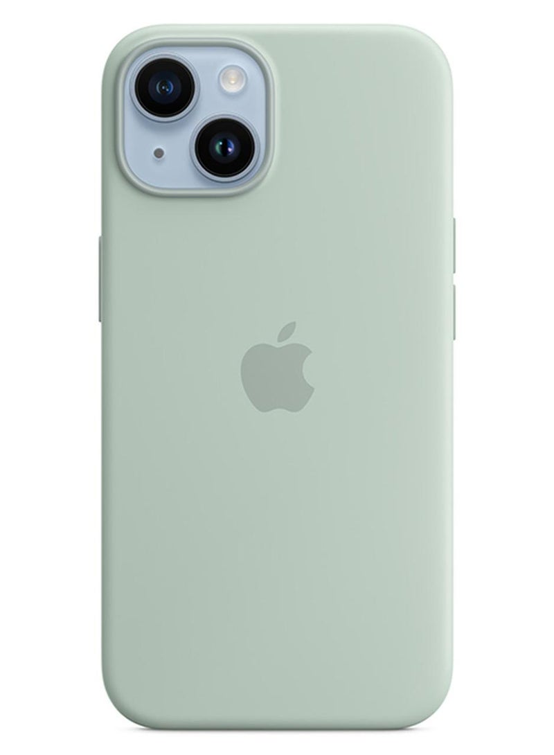 Apple iPhone 14 Silicone Case with MagSafe Succulent - Image 1