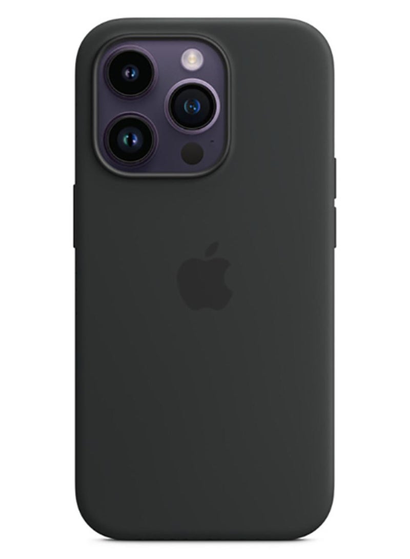 ابل  غطاء حماية من السيليكون مع ماج سيف لهاتف آيفون 14 برو ميدنايت - Image 1