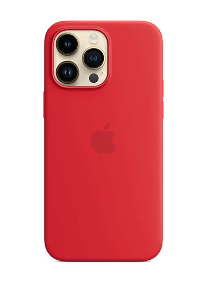 Apple iPhone 14 Pro Max Silicone Case with MagSafe (PRODUCT)RED - Image 3