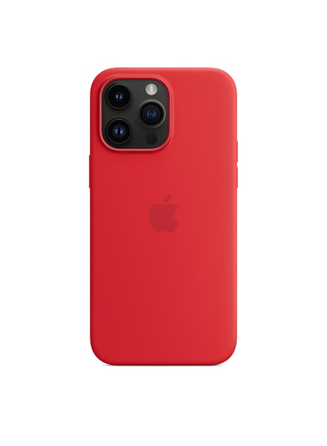 Apple iPhone 14 Pro Max Silicone Case with MagSafe (PRODUCT)RED - Image 1