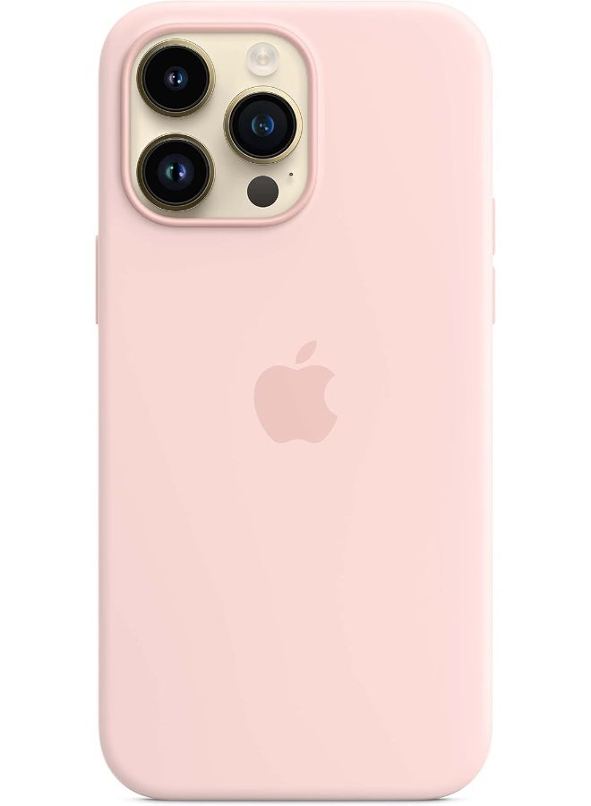 Apple - iPhone 14 Pro Max Silicone Case with MagSafe Chalk Pink - Image 1
