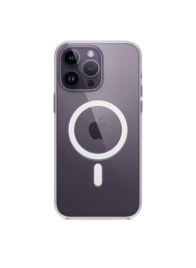 ابل  غطاء حماية لهاتف ابل ايفون 14 برو ماكس مع MagSafe شفاف شفاف - Image 1