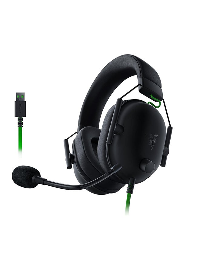 RAZER BlackShark V2 X USB Wired Esports Gaming Headset: 7.1 Surround Sound, 50mm Drivers, 240g Lightweight Build, Noise Cancelling Mic, for PC, PS4, PS5, Xbox Series - Black  - Image 1