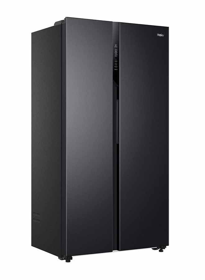 Haier - Side By Side Refrigerator 11.9Cu.ft, Freezer 5.9Cu.ft, Twin Inverter Compressor HRF-650DB Black - Image 1
