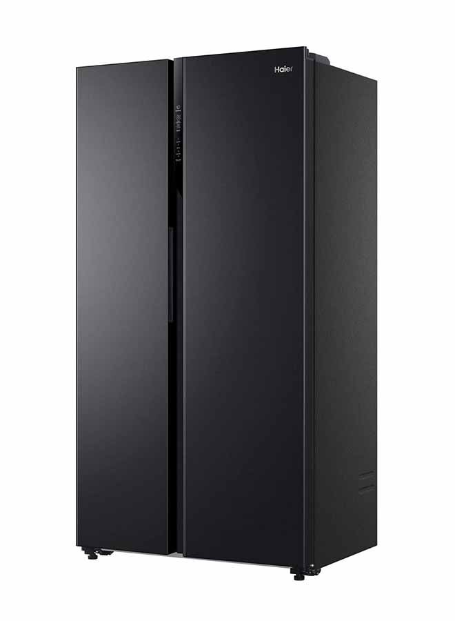 Haier - Side By Side Refrigerator 11.9Cu.ft, Freezer 5.9Cu.ft, Twin Inverter Compressor HRF-650DB Black - Image 1