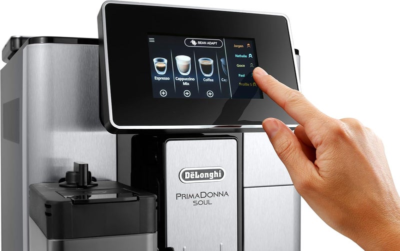 De'Longhi Coffee Machine PRIMADONNA SOUL Fully Automatic Bean to Cup Coffee Machine, 20+ Functions, Ideal for Espresso, Americano, Cappuccino, Latte, Macchiato & Many More Coffee Recipes ECAM610.75.MB 2 L 1450 W ECAM610.75MB Silver - Image 4