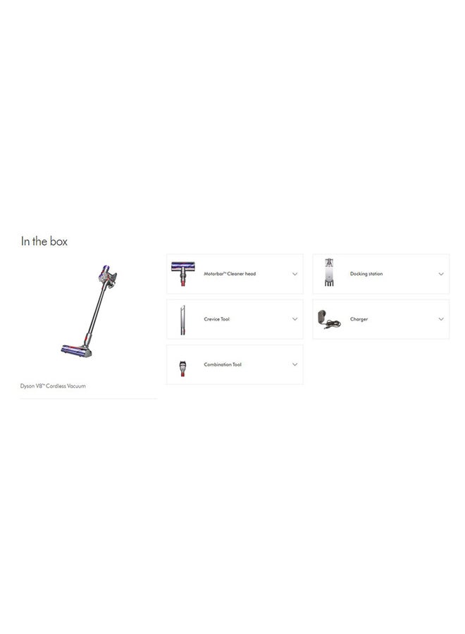 dyson - V8™ Cordless Vacuum 425 W V8 Silver/Nickel - Image 1