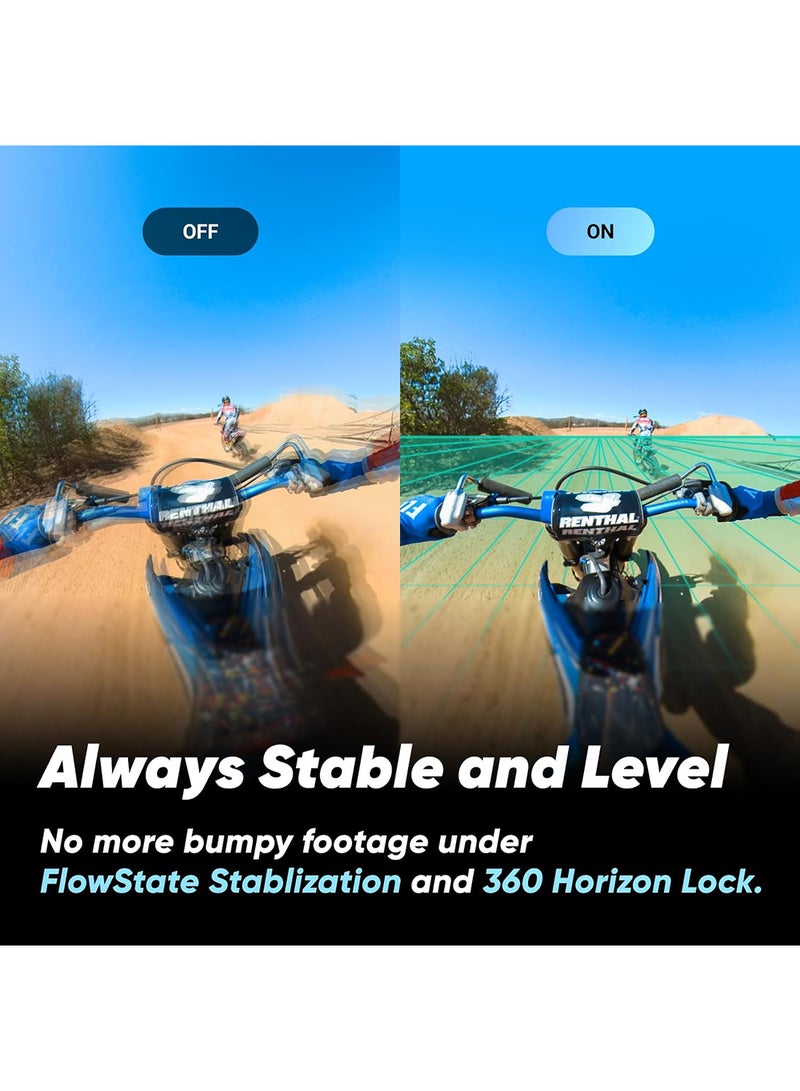 Insta360 X3 10m Waterproof 360° Action Camera | 5.7K30FPS Video, 72MP photos, 4K30fps Single-Lens mode,  1/2" 48MP Sensor, AI Editing, Invisible Selfie Stick Effect, Auto Stabilization, 2.29" Touchscreen - Image 4