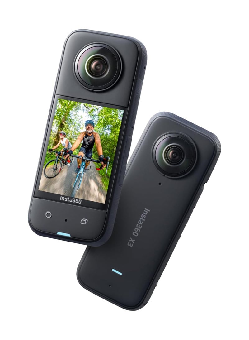 Insta360 X3 10m Waterproof 360° Action Camera | 5.7K30FPS Video, 72MP photos, 4K30fps Single-Lens mode,  1/2" 48MP Sensor, AI Editing, Invisible Selfie Stick Effect, Auto Stabilization, 2.29" Touchscreen - Image 1