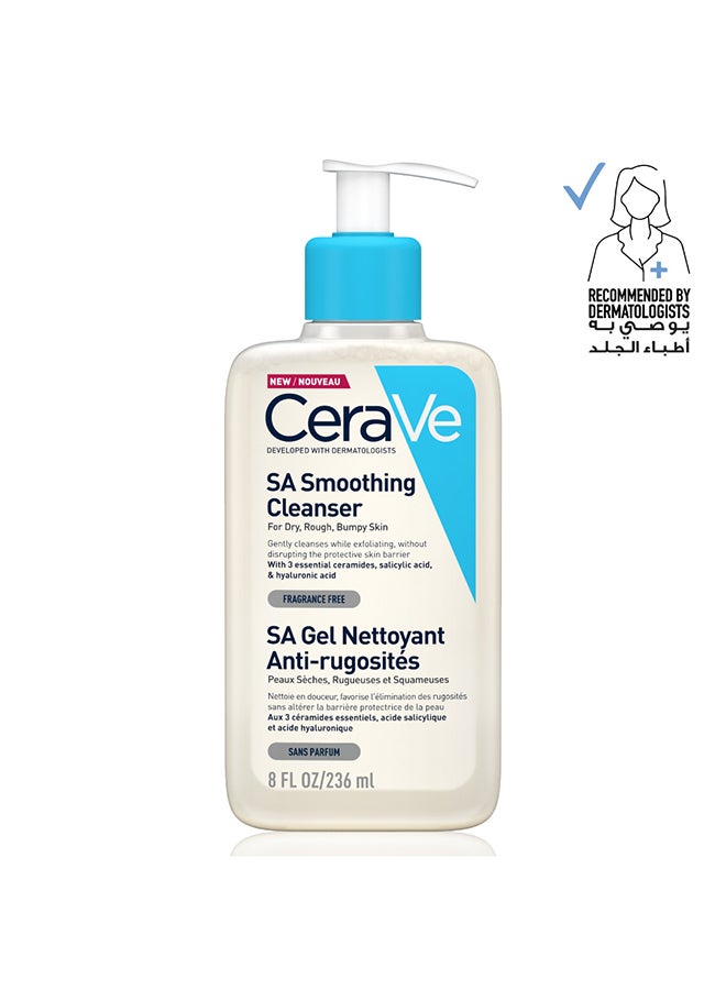 سيرا في إس إيه سموثنج كلينزر غسول للبشرة العادية, الجافة و الخشنة مع حمض الساليسيليك 236ملليلتر - Image 1