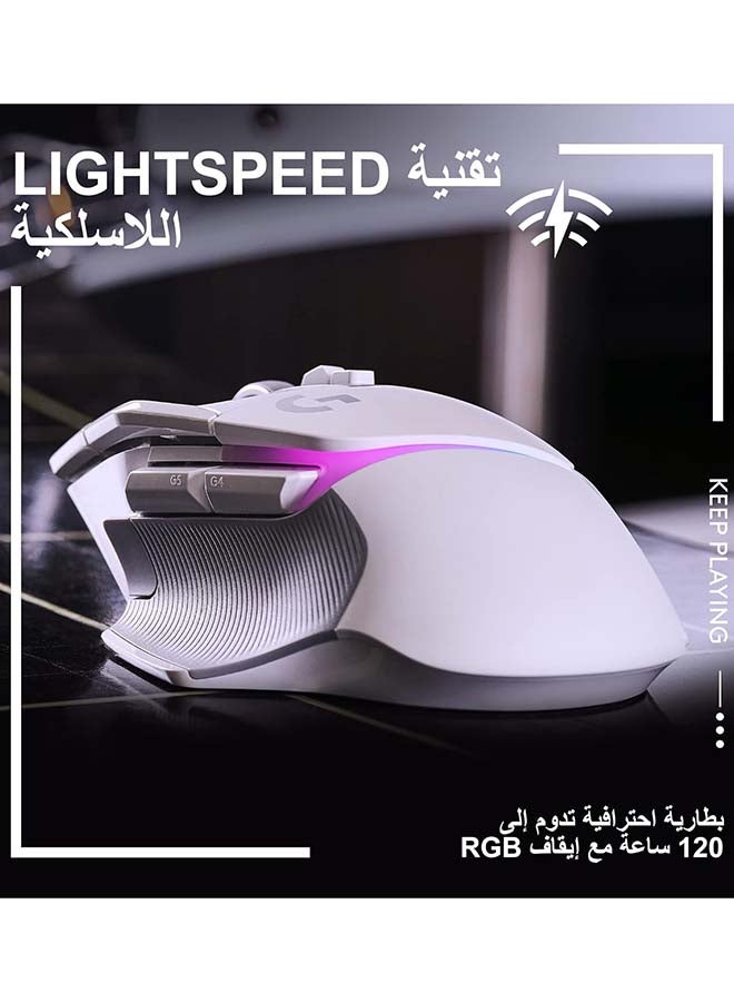Logitech G502 X PLUS LIGHTSPEED Wireless RGB Gaming Mouse - Optical mouse with LIGHTFORCE hybrid switches, LIGHTSYNC RGB, HERO 25K gaming sensor, compatible with PC - macOS/Windows- White I 910-006173 - Image 3