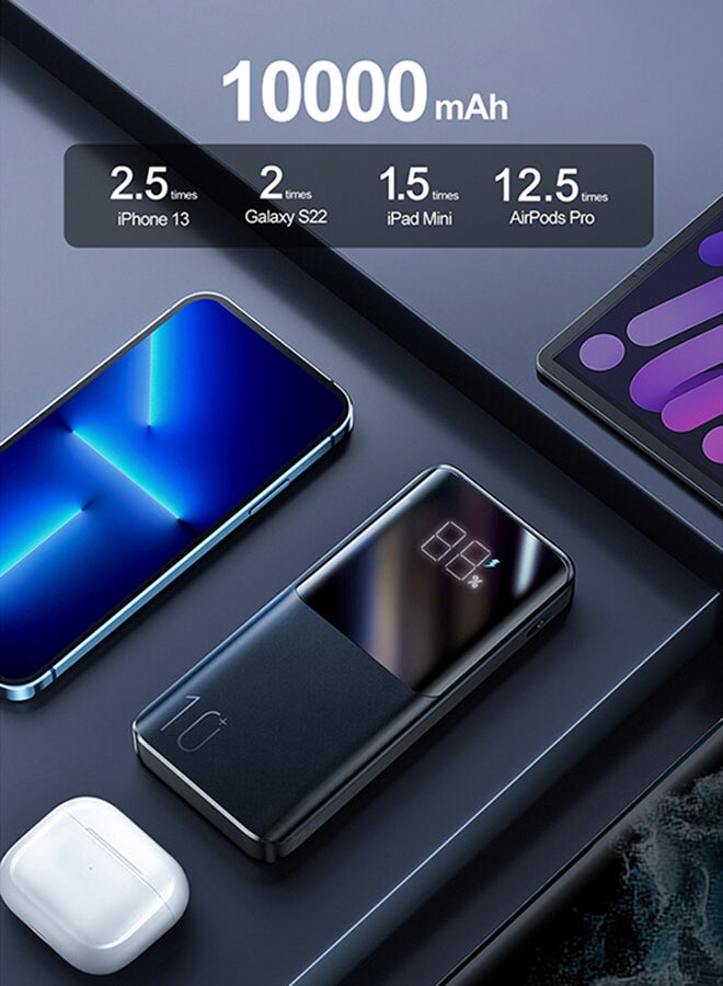 جوي روم JR-QP191 10000 مللي أمبير 22.5 واط شاشة LED مراقبة حالة البطارية سريع بنك الطاقة 3 مخرجات حزمة بطارية خارجية 10000 mAh أسود - Image 4