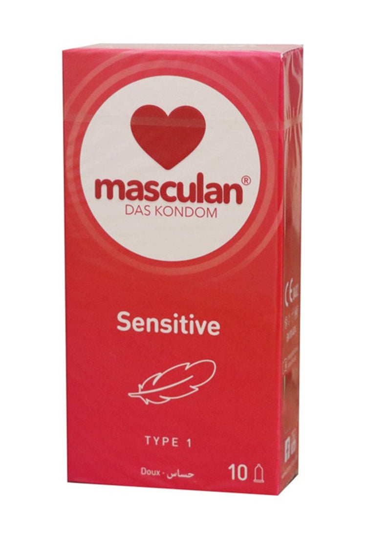 masculan 10-Pieces Sensitive Type 1 Condoms  - Image 2