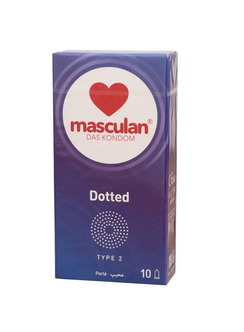 masculan 10-Pieces Dotted Type 2 Condoms  - Image 2