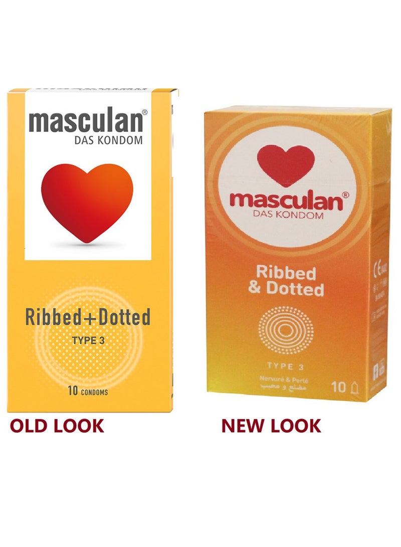 masculan - Condoms Ribbed + Dotted Type 3 - Image 1