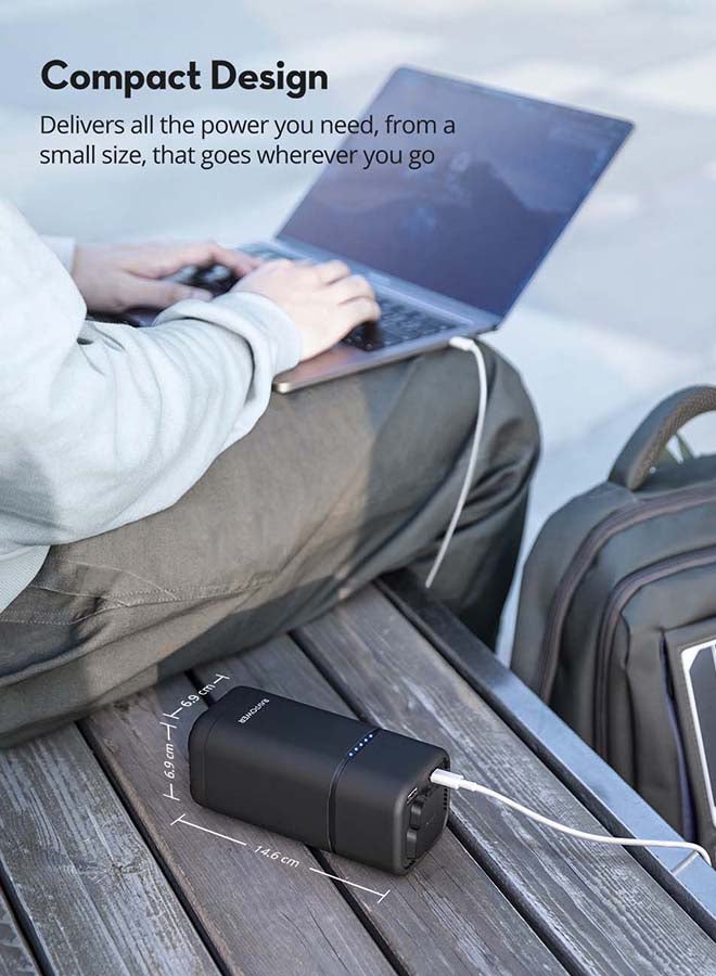 راف باور بطارية بسعة 20000 ملي امبير مع منفذ ثلاثي وتقنية بي دي - اسود 20000 mAh أسود - Image 5