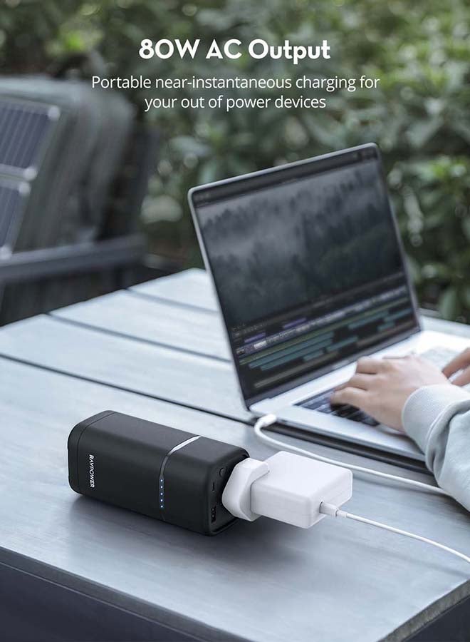 راف باور بطارية بسعة 20000 ملي امبير مع منفذ ثلاثي وتقنية بي دي - اسود 20000 mAh أسود - Image 3