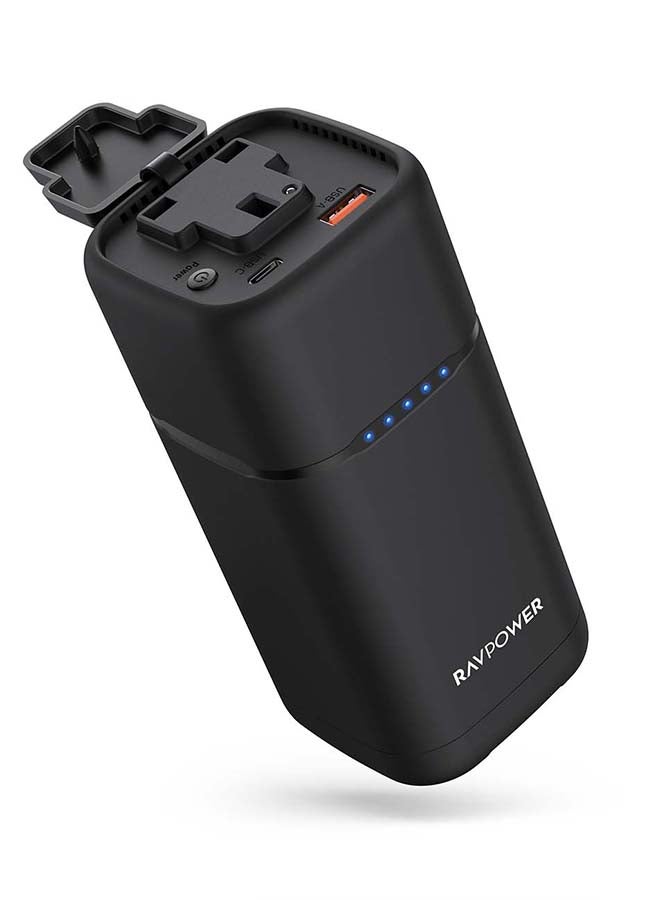 راف باور بطارية بسعة 20000 ملي امبير مع منفذ ثلاثي وتقنية بي دي - اسود 20000 mAh أسود - Image 1