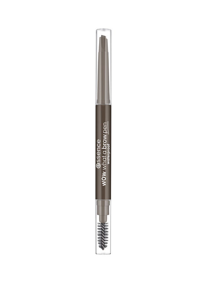 Essence | Wow What A Brow Waterproof Eyebrow Pencil | Shade 03 Dark Brown | Long Lasting Retractable Slim Brow Definer with Brush | Natural Finish for Defined & Bushy Eyebrows (Pack of 1) Dark Brown - Image 1