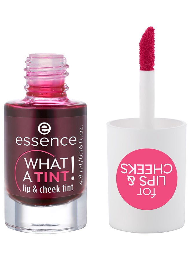 Essence What A Tint Lip and Cheek Tint | Kiss from a Rose | Natural Finish | Long Lasting Vegan Formula | Lightweight Organic Tint for Lips and Cheeks | Cruelty Free Makeup | 4.9 ml (Pack of 1) Kiss From A Rose - Image 2