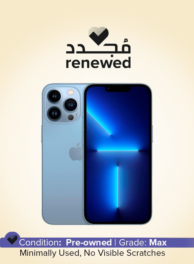 Apple - Renewed - iPhone 13 Pro Max 128GB Sierra Blue 5G With Facetime - International Version - Image 1