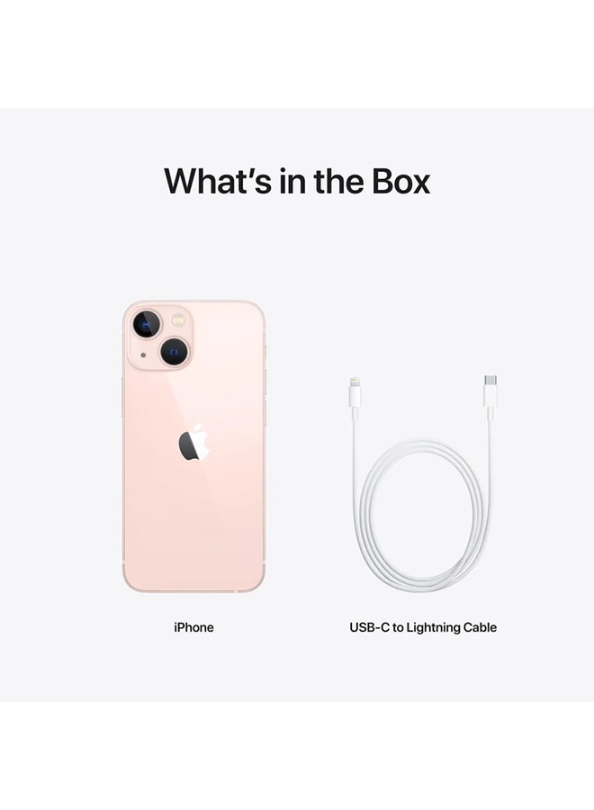 ابل  متجدد - iPhone 13 Mini سعة 256 جيجابايت باللون الوردي ومزود بتقنية 5G مع تطبيق Facetime - مواصفات دولية - Image 3
