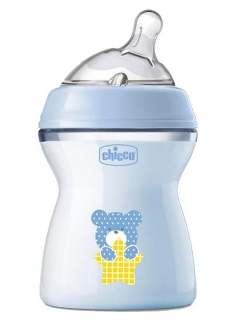 زجاجة رضاعة ناتشورال فيلينغ بتدفق متوسط لعمر شهرين فما فوق سعة 250 مل باللون الأزرق