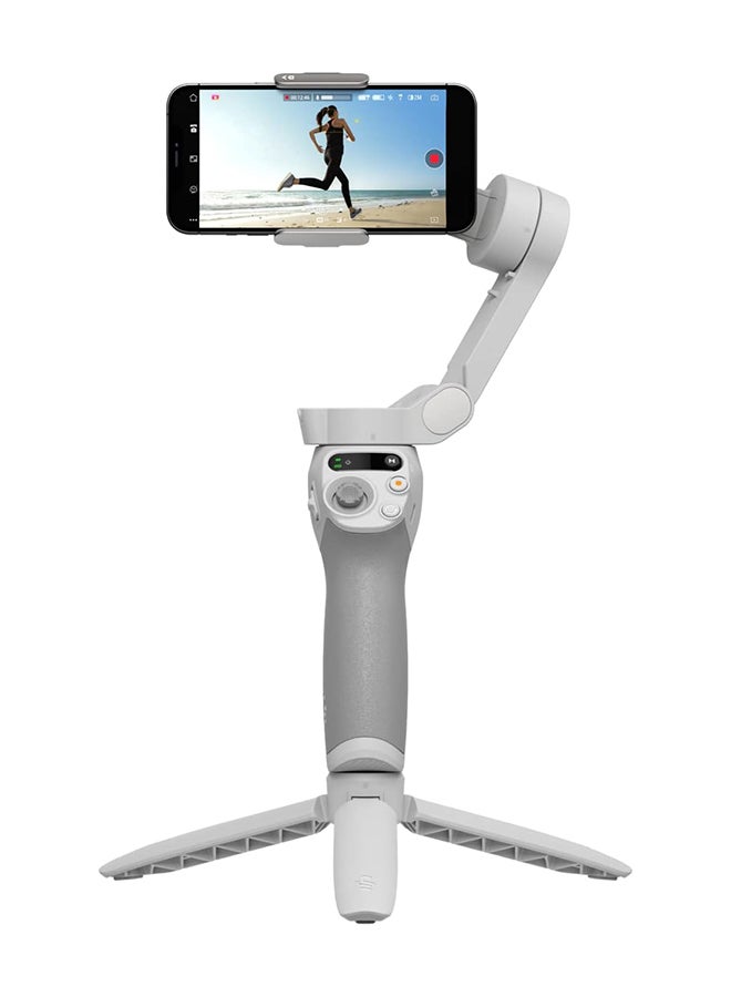 OSMO Mobile SE Intelligent Gimbal, 3-Axis Phone Gimbal, Android And iPhone Gimbal, Vlogging Stabilizer YouTube And TikTok Videos, UAE Version With Official Warranty Support Grey