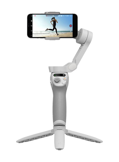 OSMO Mobile SE Intelligent Gimbal, 3-Axis Phone Gimbal, Android And iPhone Gimbal, Vlogging Stabilizer YouTube And TikTok Videos, UAE Version With Official Warranty Support Grey