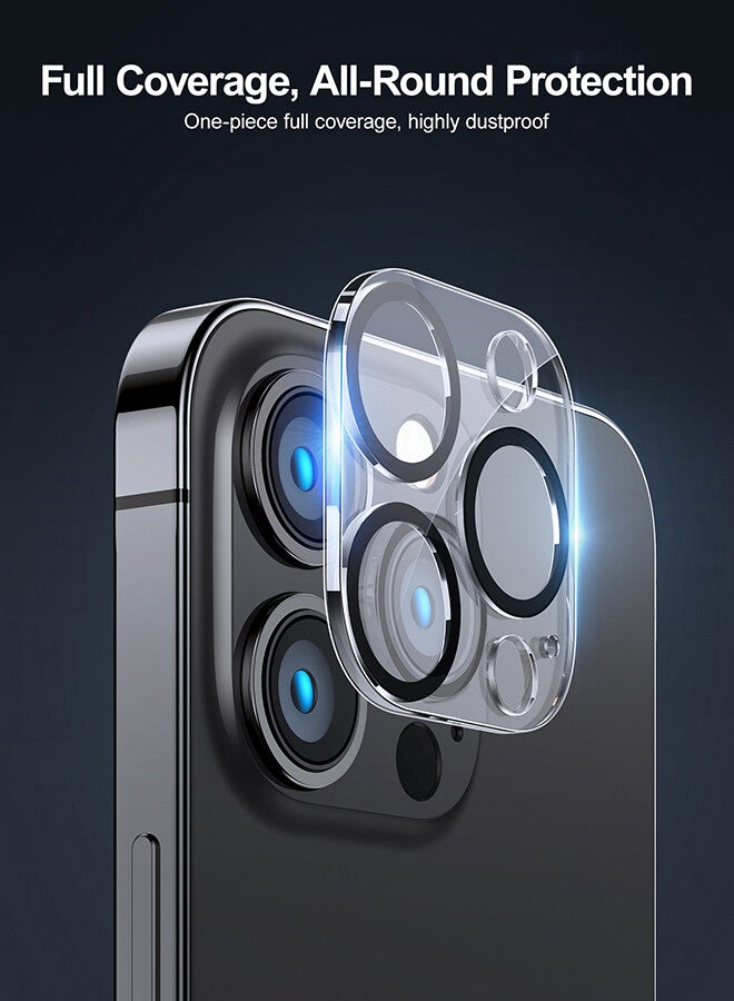 جوي روم محافظ عدسة الكاميرا الة لأجهزة iPhone 15 Pro / iPhone 15 Pro Max / iPhone 14 Pro / iPhone 14 Pro Max، فيلم حماية الكاميرا المقوى عالي الدقة مقاوم للخدوش، ملائمة مثالية وتركيب سهل. شفاف - Image 3
