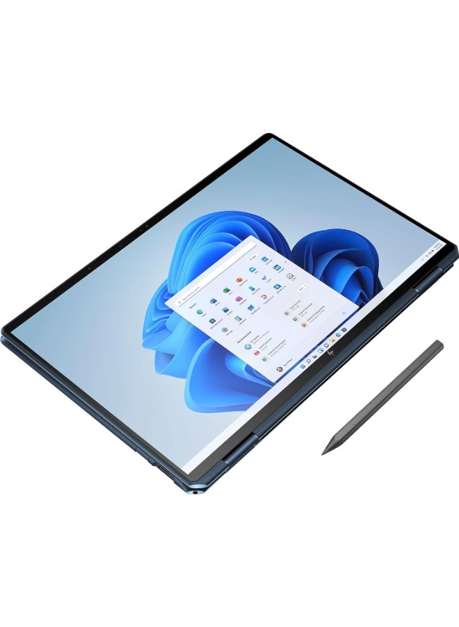 Spectre X360 16-f1013dx Convertible 2-In-1 (Upgraded Version) Laptop With 16-Inch Display, Core i7-12700H Processer/16GB RAM/512GB SSD/Intel Iris Xe Graphics/Windows 11 Home English blue