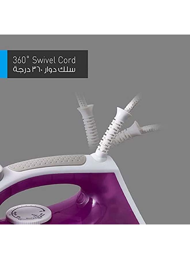 Panasonic Steam Iron Anti Calc 210 ml 1550 W NIM250T Pink - Image 4