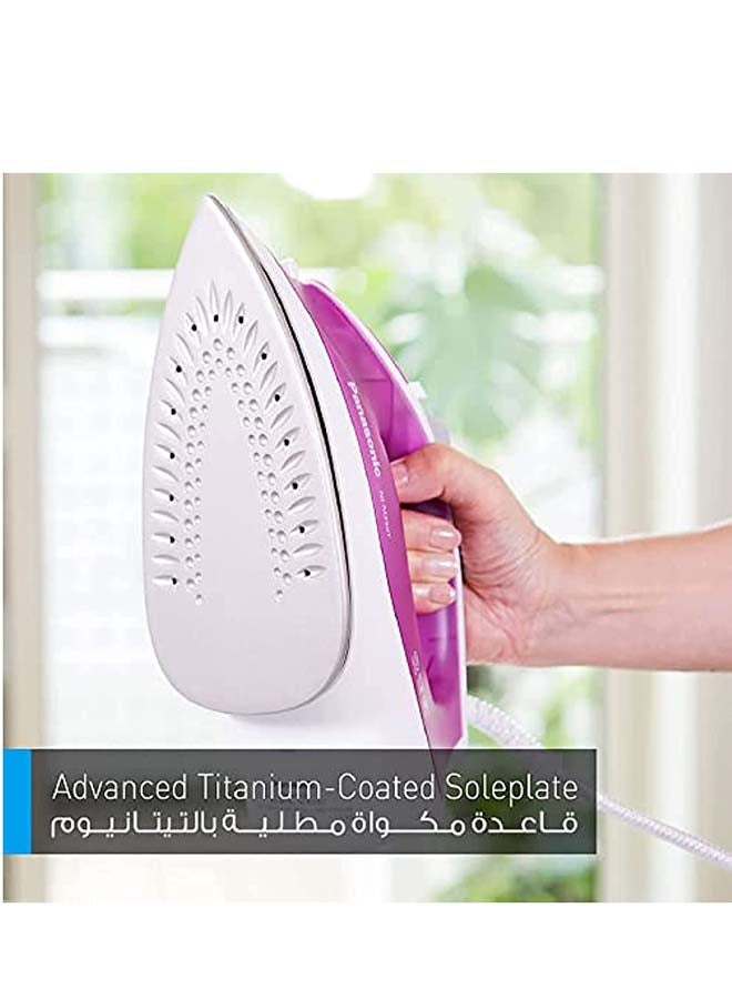 Panasonic Steam Iron Anti Calc 210 ml 1550 W NIM250T Pink - Image 3