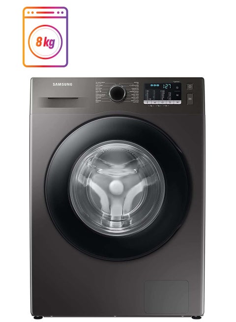 8Kg Front Load Washing Machine, 1400 RPM With Eco Bubble Hygiene Steam, Digital Inverter Technology, International Specs 8 kg WW80TA046AXI Silver