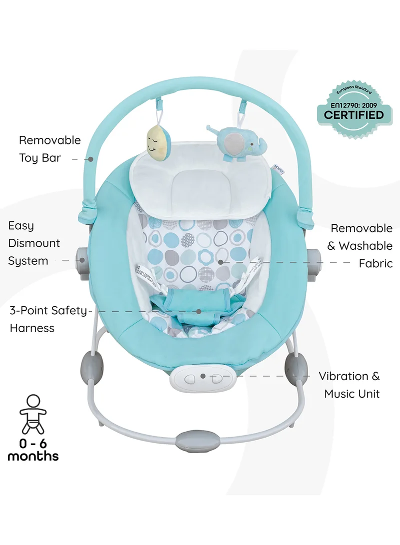 Moon Hopper Baby Bouncer Portable Soothing Seat With Vibration 3+ Months