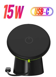 Goui Omni Qi 15W Magnetic Wireless Charger with Multi-Angle Rotation – Cable-Free Charging for Qi-Enabled Smartphones, Supports Apple & Samsung Quick Charging - Black  - Image 1
