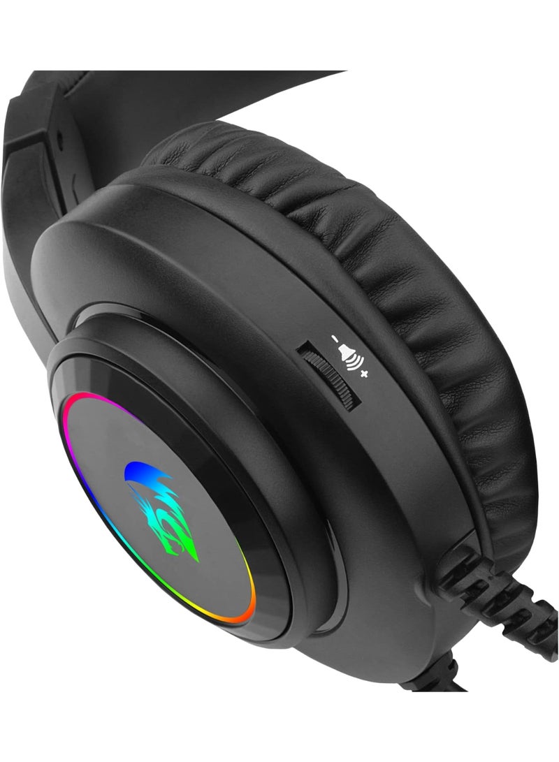 REDRAGON - HYLAS H260 RGB Wired Gaming Headset for PC, PS5/PS4, Xbox One - Black - Image 1