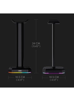 ريدراجون حامل سماعة رأس للألعاب بإضاءة خلفية HA300 SCEPTER Pro RGB مع 10 أوضاع إضاءة RGB و4 منافذ USB  - Image 5