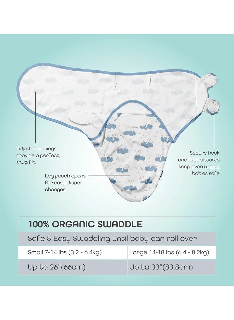 Moon Organic Swaddle Pack Of 2 Rabbit