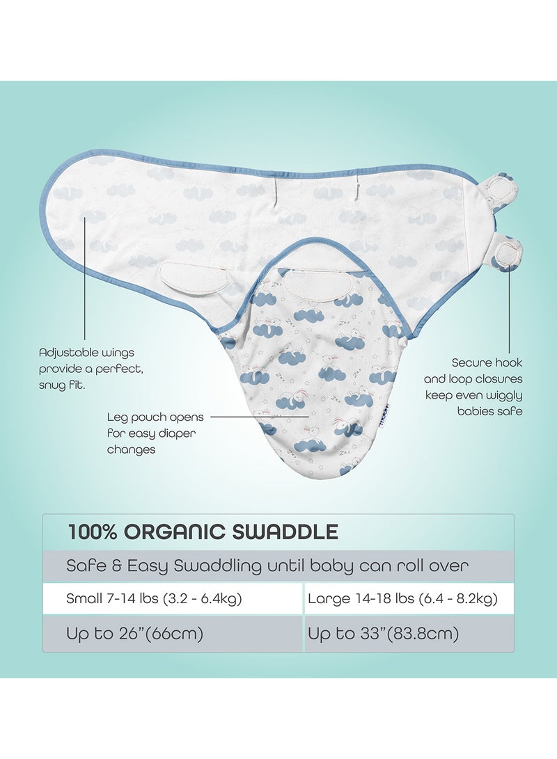 Moon Organic Swaddle Pack Of 2 Rabbit - Image 2