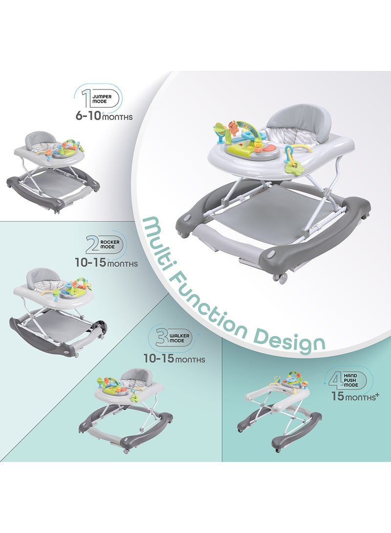 Moon Crusie 4 In 1 Walker Jumper 6 To 18 Months, Jungle Themed Removable Music Box Well Padded Seat, Strong Metal Frame  - Image 3