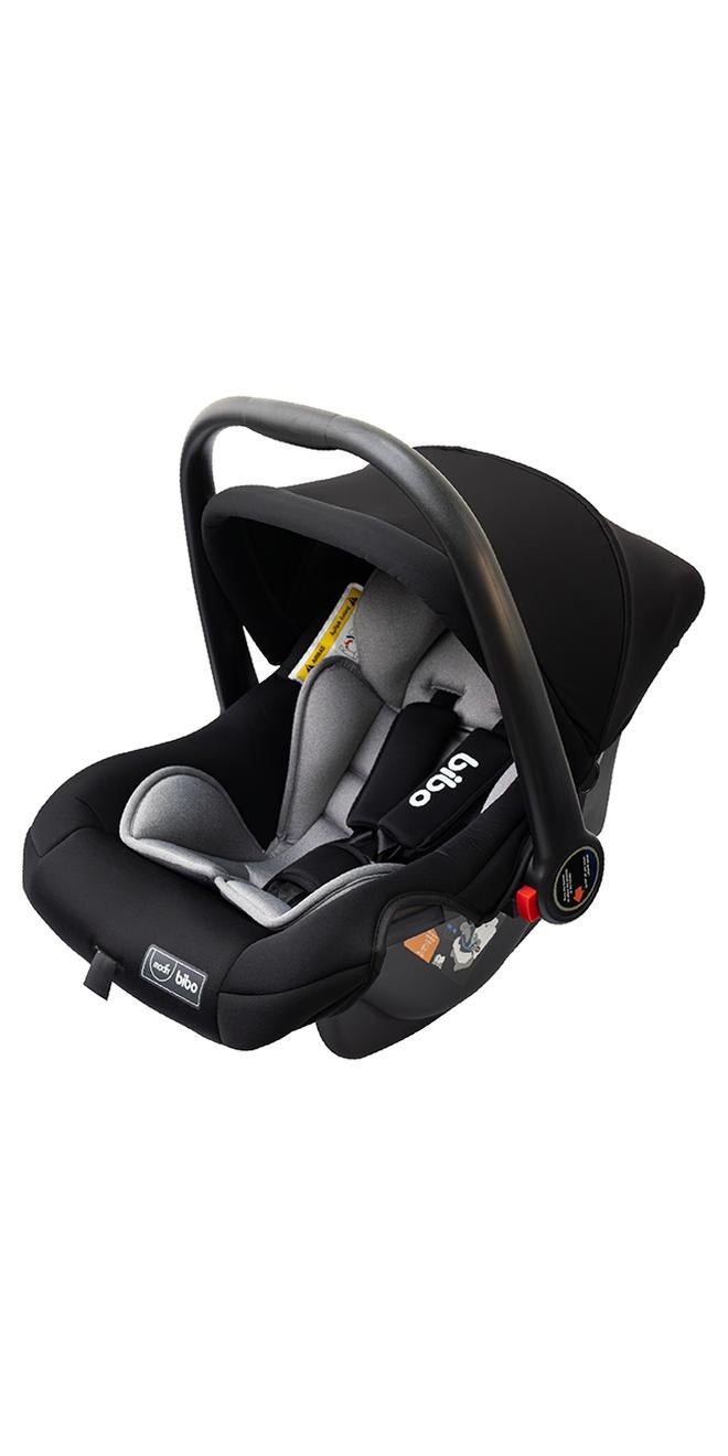 Moon Bibo Baby Carrier Car Seat – Soft Cushion with Automatic Fold/Unfold Feature, Lightweight Infant Seat, Group 0+ (0M+), Portable for Travel – Black - Image 1