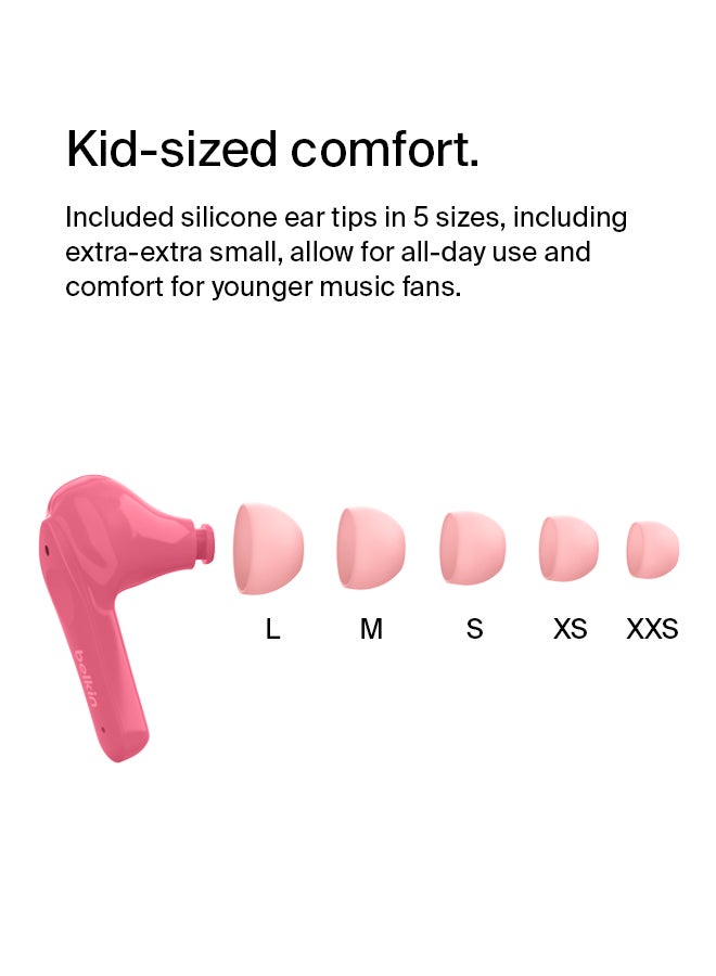 belkin Soundform Nano - Wireless Earbuds for Kids - Pink  - Image 5