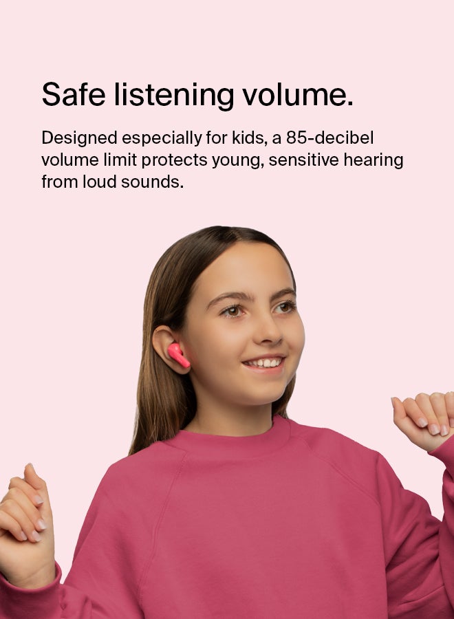 belkin Soundform Nano - Wireless Earbuds for Kids - Pink  - Image 4
