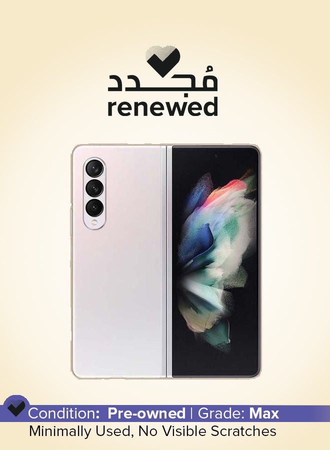 سامسونج - Renewed - Galaxy Z Fold 3 Dual SIM Phantom Silver 12GB RAM 512GB 5G - Image 1