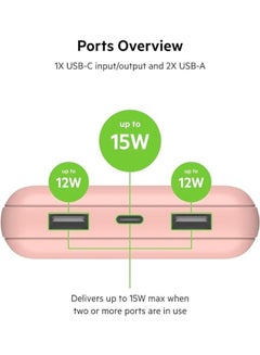 باور بنك بوست تشارج بمنفذ USB-C ومنفذ USB-A وبسعة 20 ألف مللي أمبير وقدرة 15 وات وردي ذهبي - pnsku/N53355204A/45/_/1705055579/fcb5bfdf-f301-4f17-9a1c-8bd1b7cf0b28