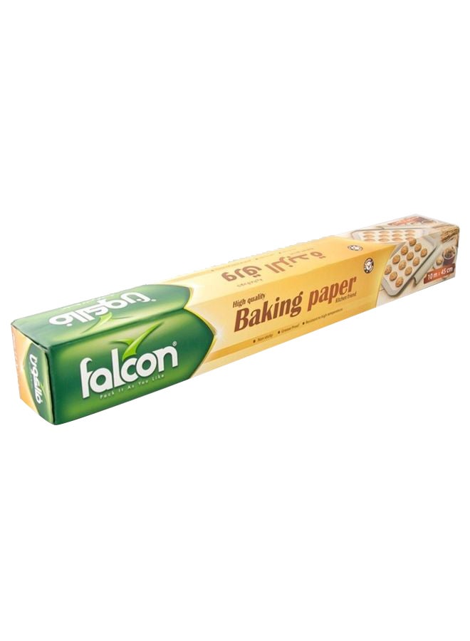 Falcon High Quality Baking Paper Non Sticky And Greaseproof Green/Yellow/White 45cm - Image 1
