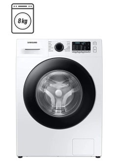 Samsung 8 Kg Front Load Washing Machine With Hygiene Steam, Eco Bubble And Digital Inverter Technology, 1400 RPM 8 kg WW80TA046AE White 