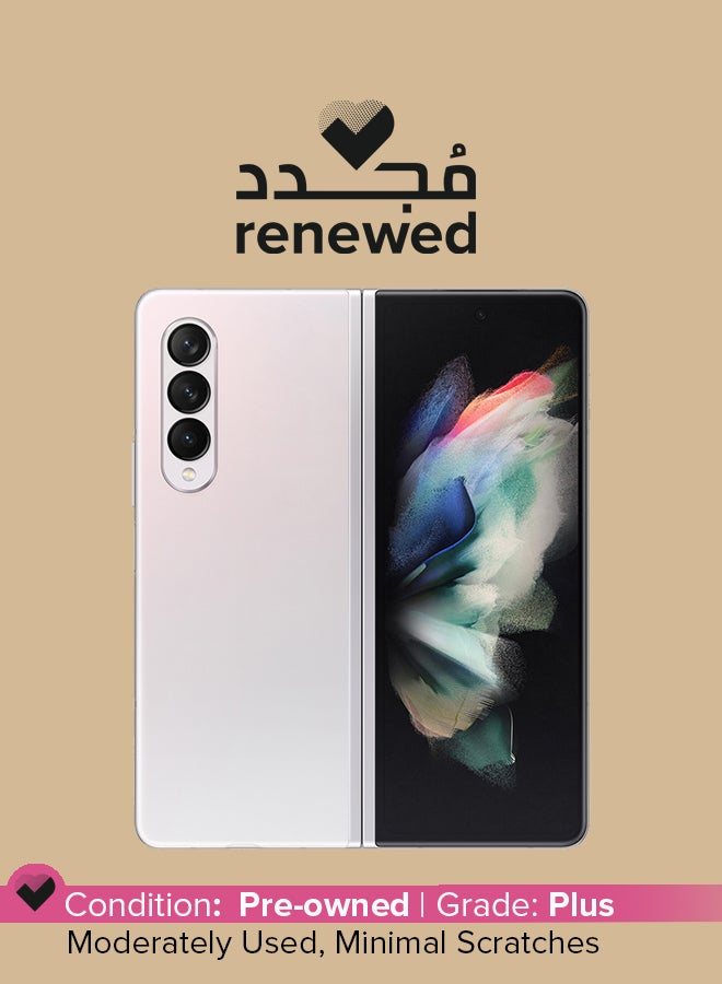 Samsung Renewed - Galaxy Z Fold 3 5G Dual SIM Phantom Silver 12GB RAM 256GB - Image 1