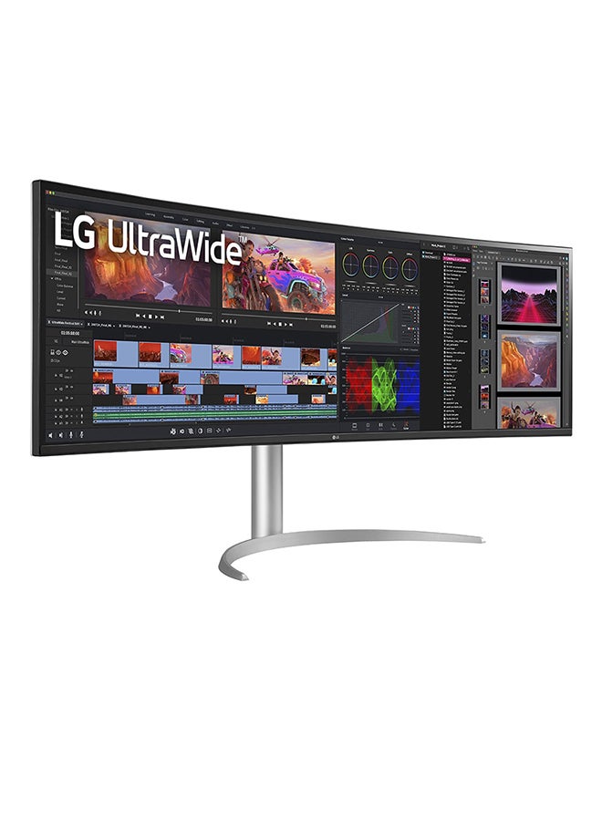 إل جي شاشة منحنية 49 بوصة 32:9 منحنية فائقة العرض مزدوجة QHD 144 هرتز Nano IPS مع HDMI 2.1، USB Type-C(90W)، قابل للتعديل للإمالة/الارتفاع/الدوران - 49WQ95C-W - Image 3